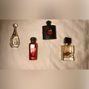Selection of 4 mini designer perfumes